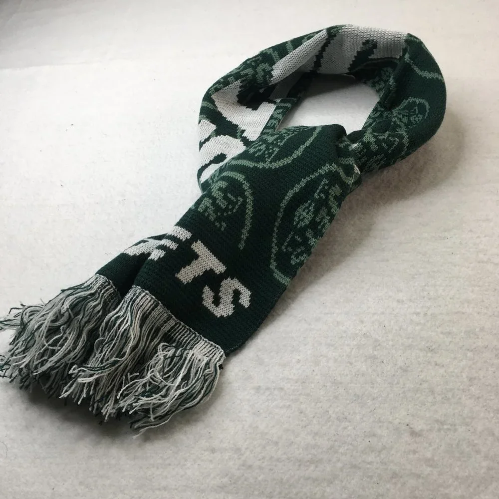 New York Jets Season Ticket Holder Mens Scarf Green White 6X50 Wrap Warmer #2798